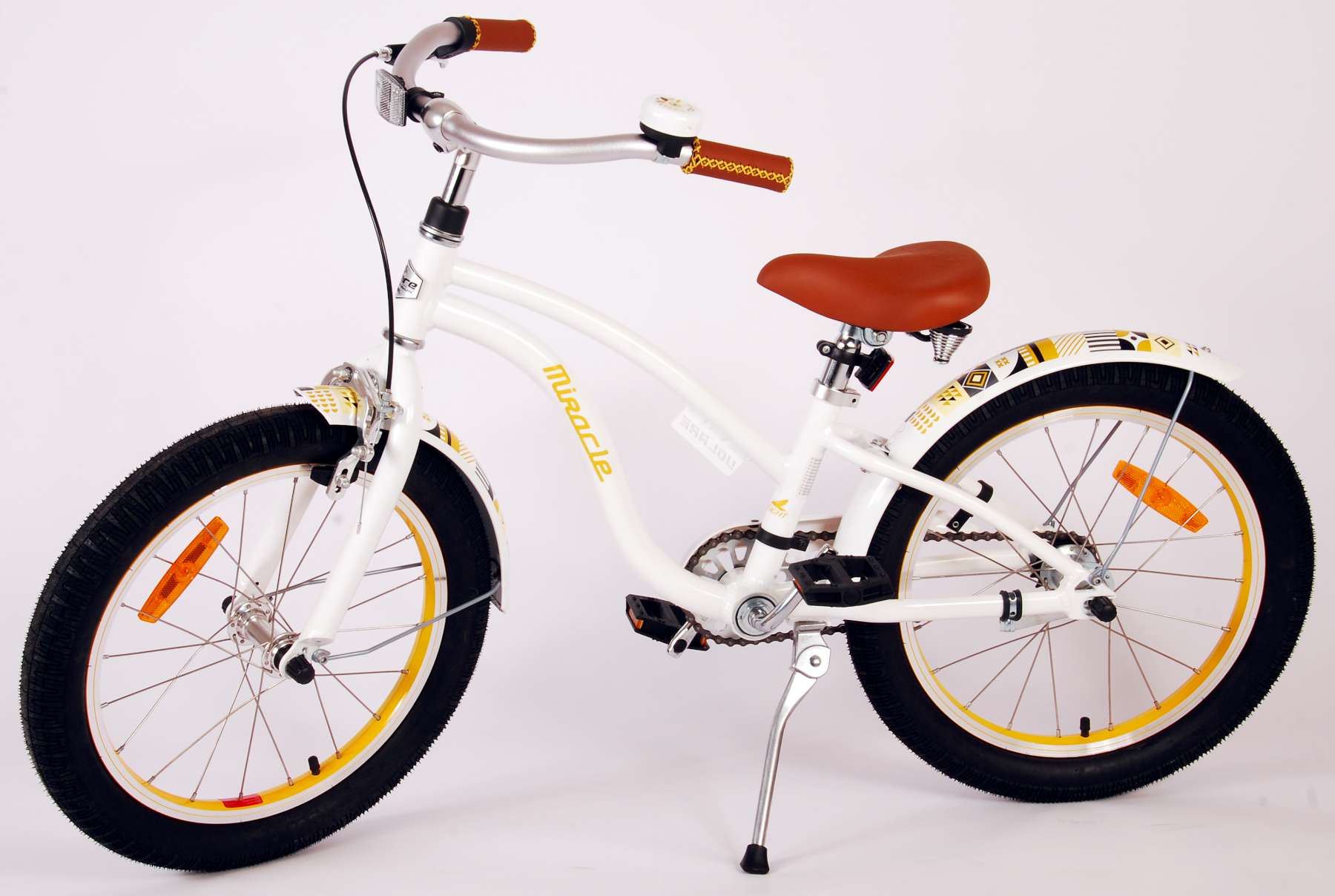 Volare | Meisjes Kinderfiets Miracle Cruiser, 18 inch, Wit, Prime Collection - Afbeelding 14