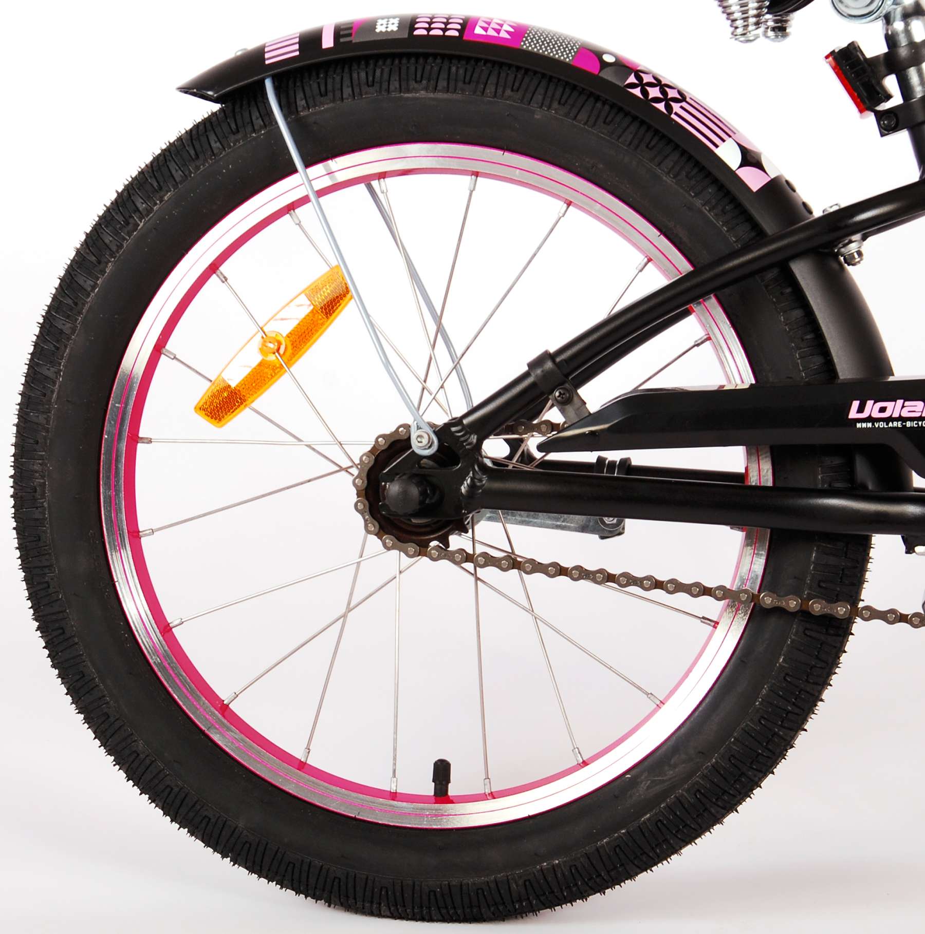Volare | Meisjes Kinderfiets Miracle Cruiser, 18 inch, Mat Zwart, Prime Collection - Afbeelding 4