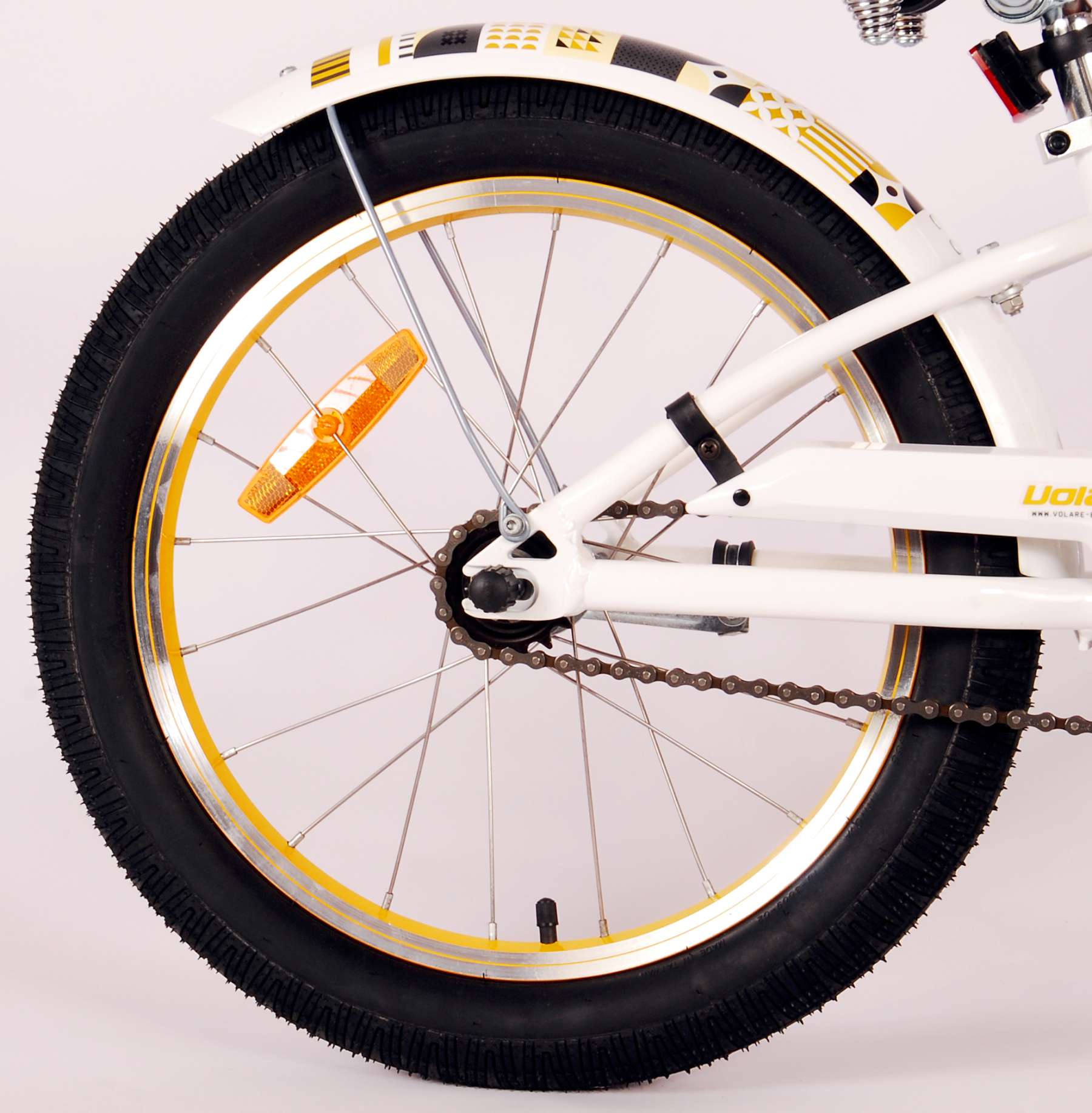 Volare | Meisjes Kinderfiets Miracle Cruiser, 18 inch, Wit, Prime Collection - Afbeelding 4