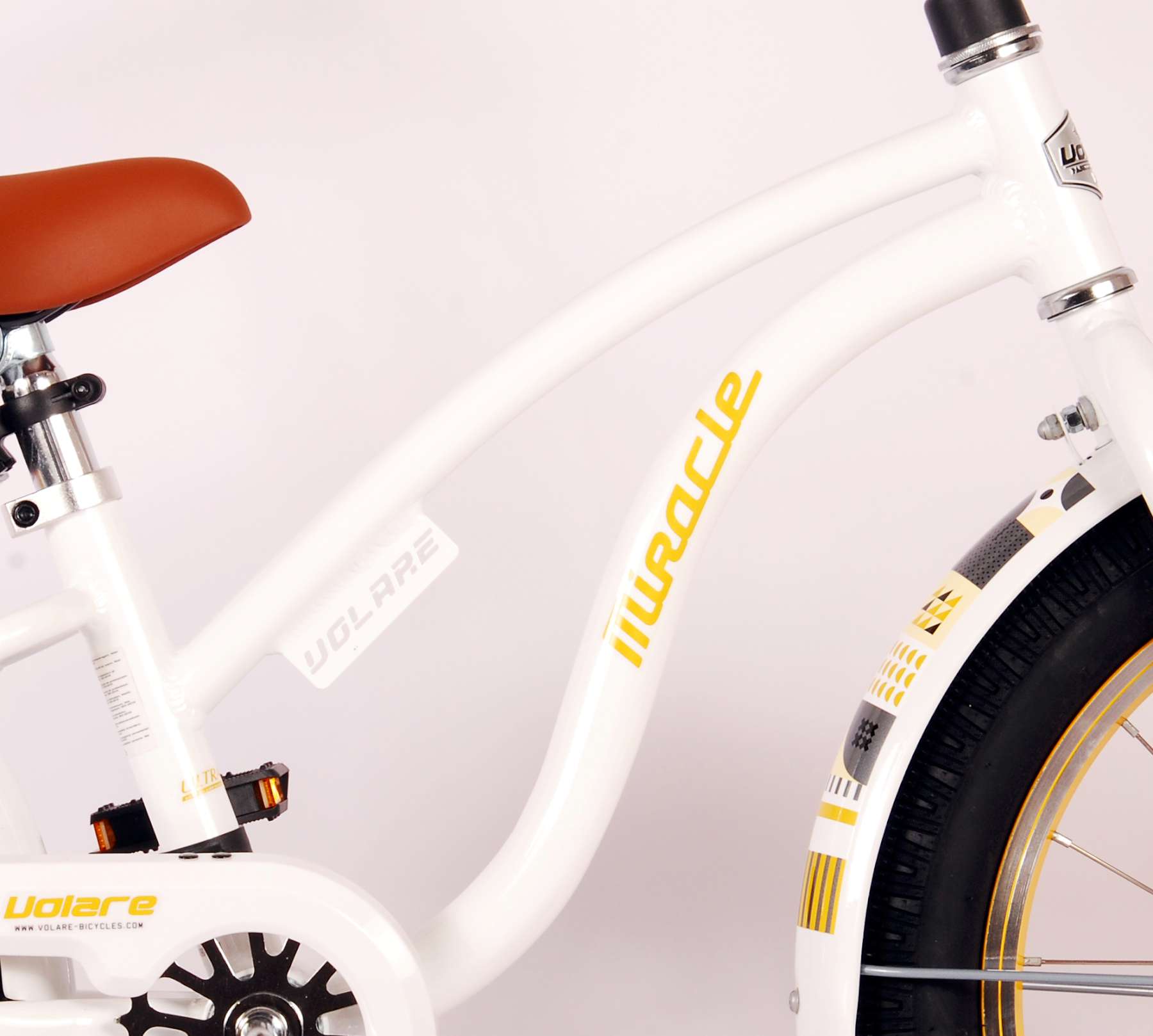 Volare | Meisjes Kinderfiets Miracle Cruiser, 18 inch, Wit, Prime Collection - Afbeelding 6