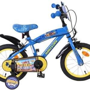 Nickelodeon | Jongens Kinderfiets Rubble & Crew (Paw Patrol), 14 inch, Blauw, Twee handremmen