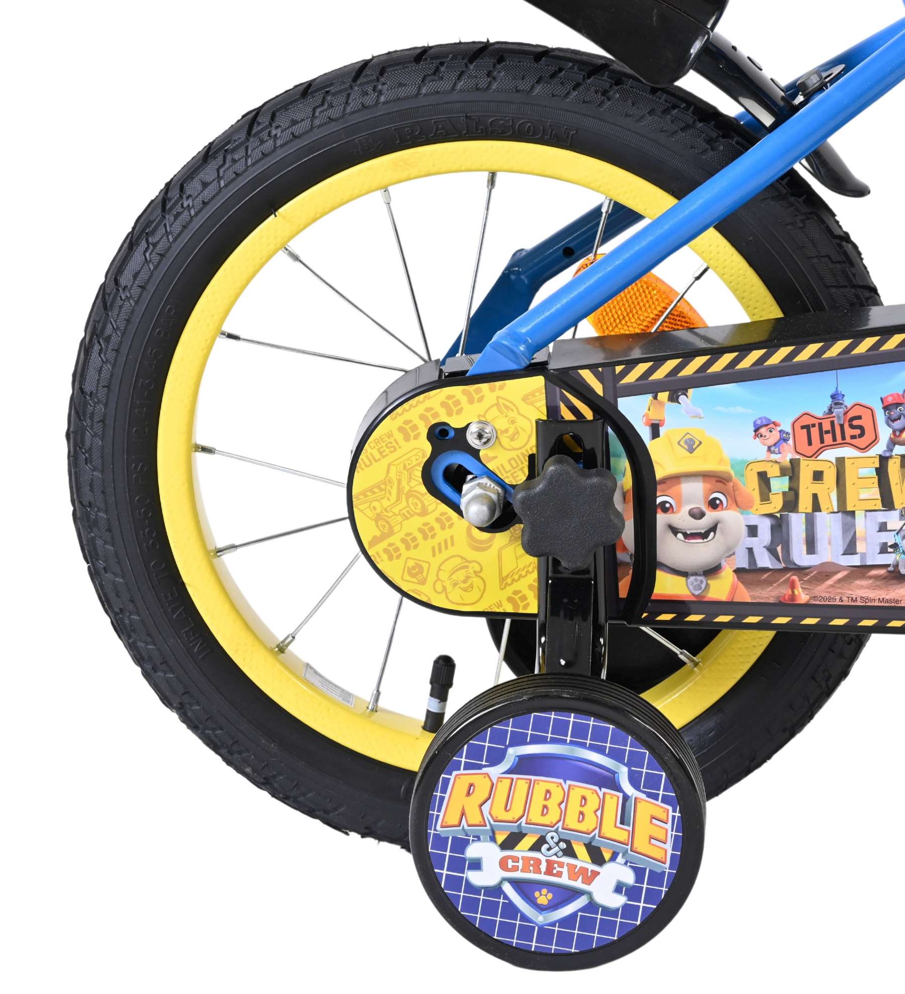 Nickelodeon | Jongens Kinderfiets Rubble & Crew (Paw Patrol), 14 inch, Blauw - Afbeelding 2