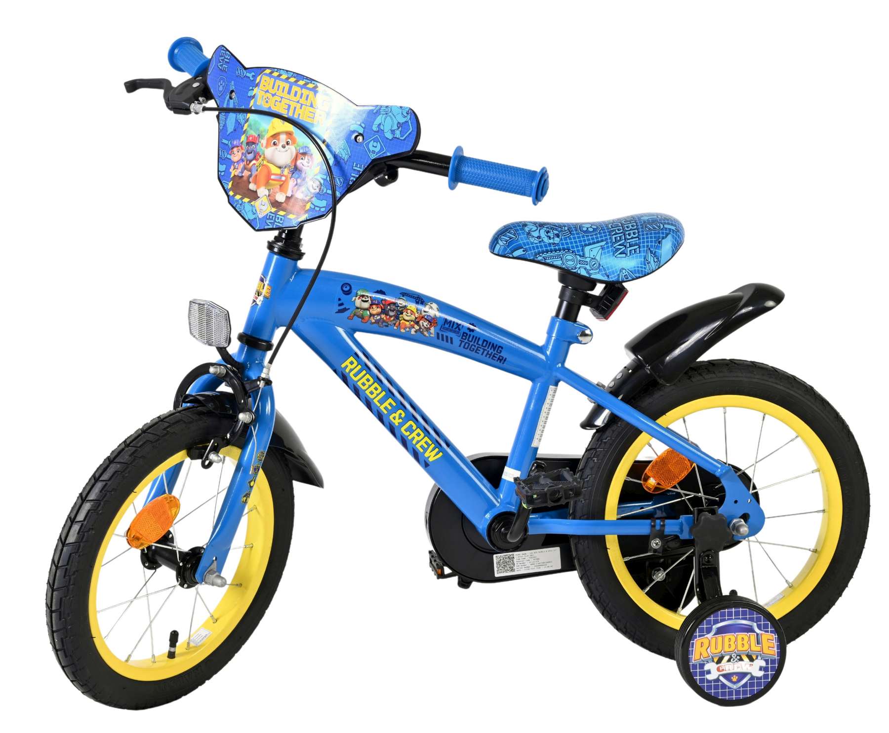 Nickelodeon | Jongens Kinderfiets Rubble & Crew (Paw Patrol), 14 inch, Blauw - Afbeelding 8