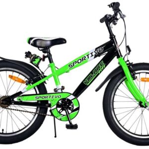 Volare | Jongens Kinderfiets Sportivo, 20 inch, Groen, Twee handremmen