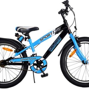 Volare | Jongens Kinderfiets Sportivo, 20 inch, Blauw, Twee handremmen
