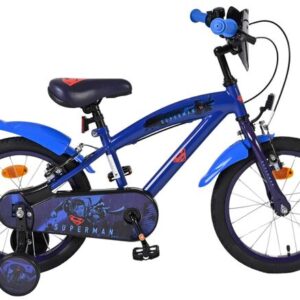 Warner Bros | Jongens Kinderfiets Superman, 16 inch, Blauw, Twee handremmen