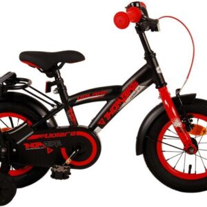 Volare | Jongens Kinderfiets Thombike, 12 inch, Zwart Rood