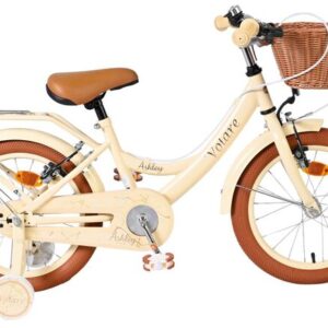 Volare | Meisjes Kinderfiets Ashley, 16 inch, Creme, Twee Handremmen