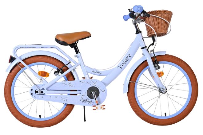 Volare | Meisjes Kinderfiets Ashley, 18 inch, Pastel Blauw, Twee handremmen