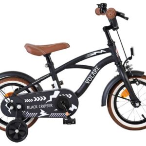 Volare | Jongens Kinderfiets Black Cruiser, 12 inch, Zwart