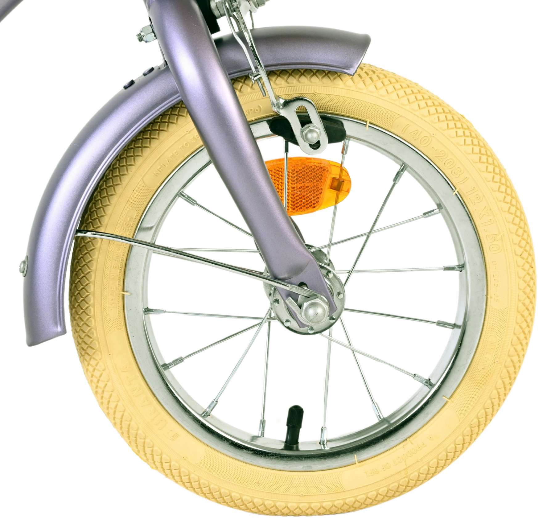 Volare | Meisjes Kinderfiets Blossom, 12 inch, Paars, Twee handremmen - Afbeelding 3