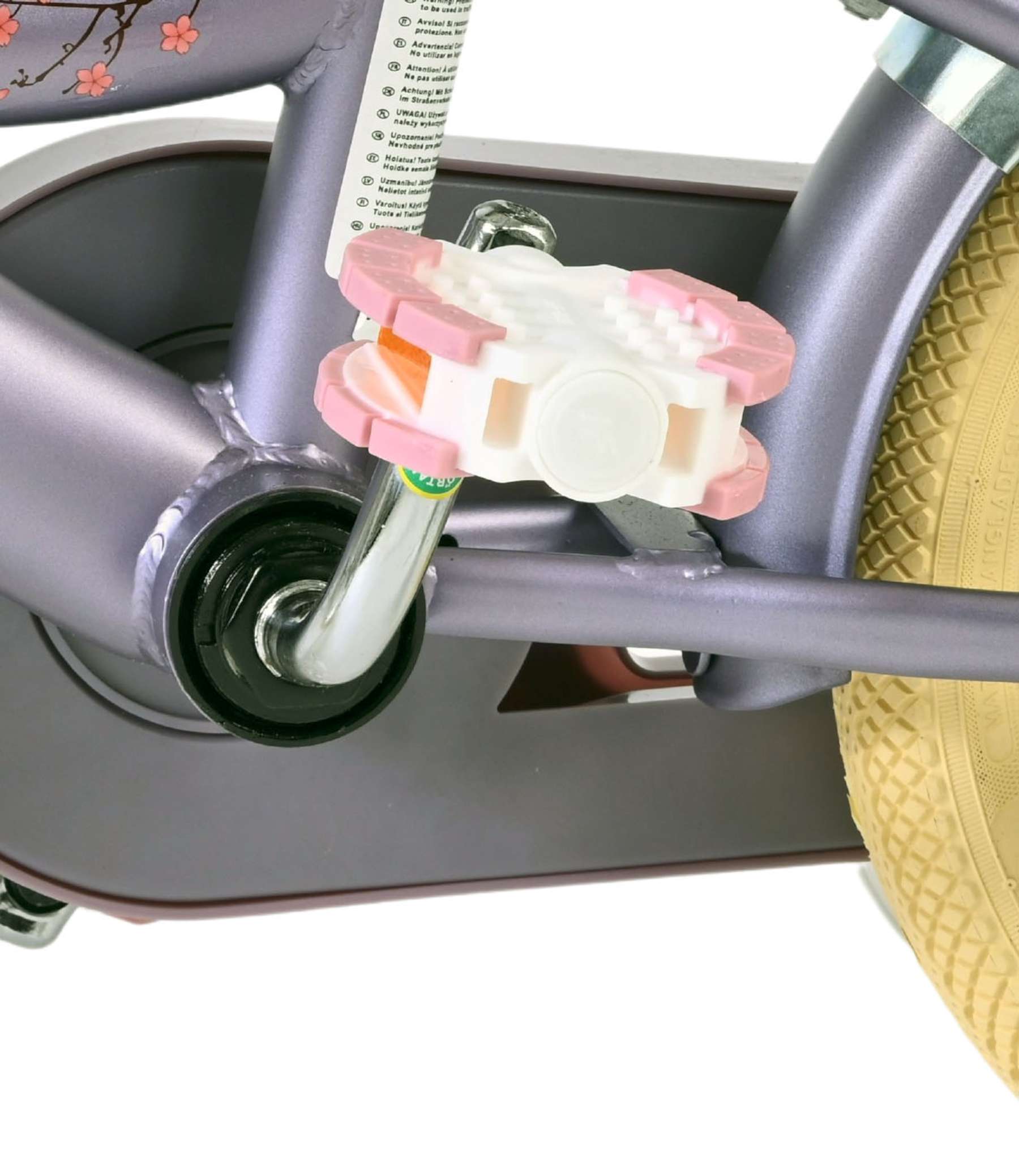 Volare | Meisjes Kinderfiets Blossom, 12 inch, Paars - Afbeelding 9
