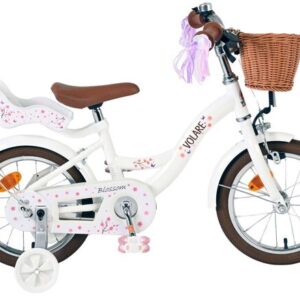 Volare | Meisjes Kinderfiets Blossom, 14 inch, Wit