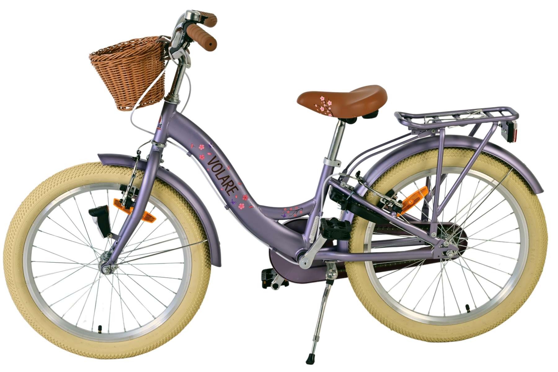 Volare | Meisjes Kinderfiets Blossom, 20 inch, Paars, Twee handremmen - Afbeelding 7