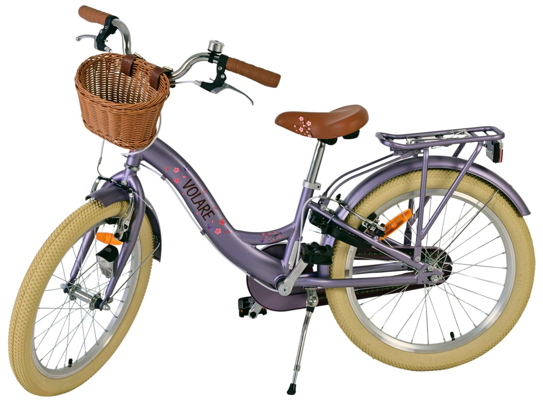 Volare | Meisjes Kinderfiets Blossom, 20 inch, Paars, Twee handremmen - Afbeelding 8