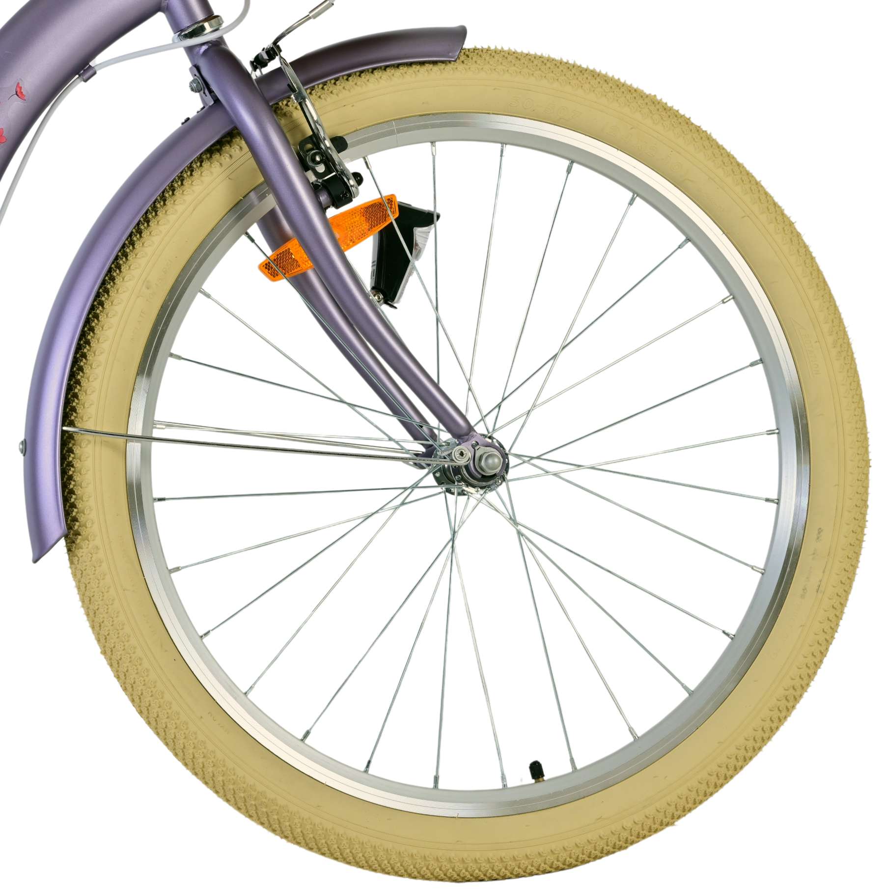 Volare | Meisjes Kinderfiets Blossom, 24 inch, Paars, Twee handremmen - Afbeelding 3