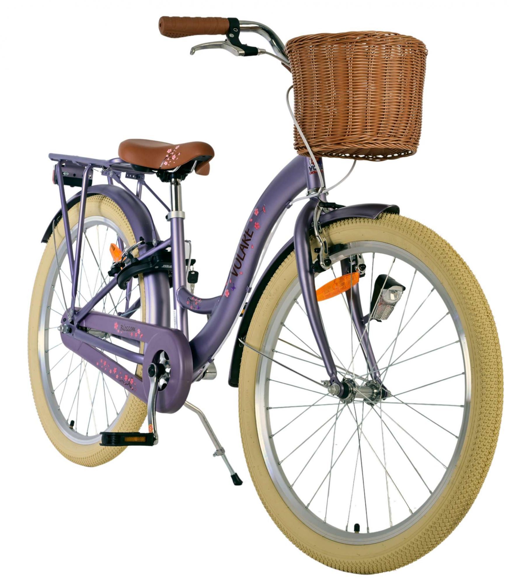 Volare | Meisjes Kinderfiets Blossom, 24 inch, Paars, Twee handremmen - Afbeelding 5