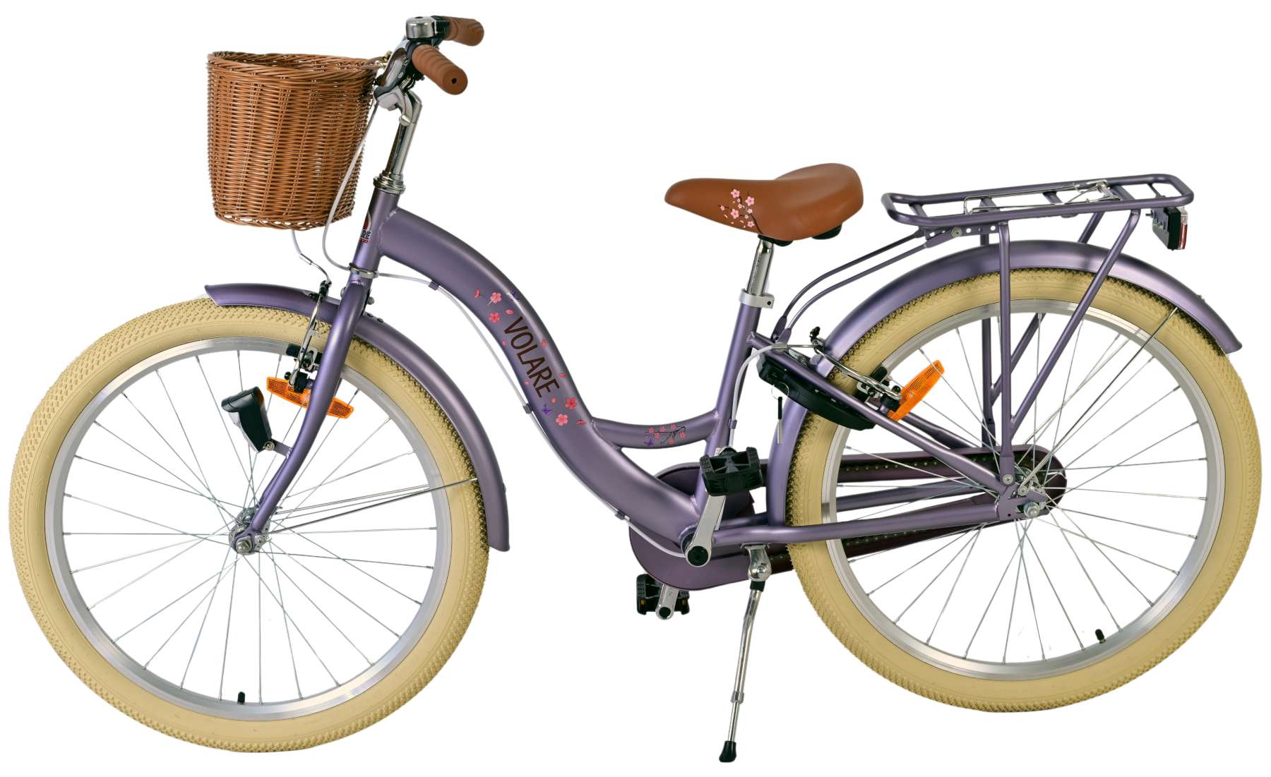 Volare | Meisjes Kinderfiets Blossom, 24 inch, Paars, Twee handremmen - Afbeelding 7