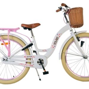 Volare | Meisjes Kinderfiets Blossom, 24 inch, Wit