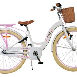 Volare | Meisjes Kinderfiets Blossom, 26 inch, Wit, Nexus 3 versnellingen