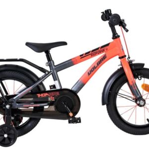 Volare | Jongens Kinderfiets Thombike, 14 inch, Oranje/Grijs