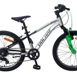 Volare | Kinderfiets Unisex Boost, 26 inch, Zilver Groen, 21 versnellingen