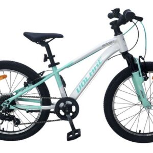 Volare | Meisjes Kinderfiets Boost, 24 inch, Wit Mintgroen, 21 versnellingen