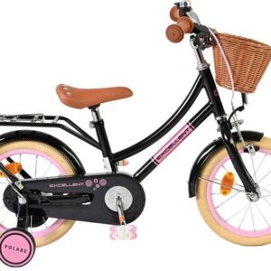 Volare | Meisjes Kinderfiets Excellent, 14 inch, Zwart
