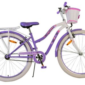 Volare | Meisjes Kinderfiets Lovely, 26 inch, Paars, Twee handremmen