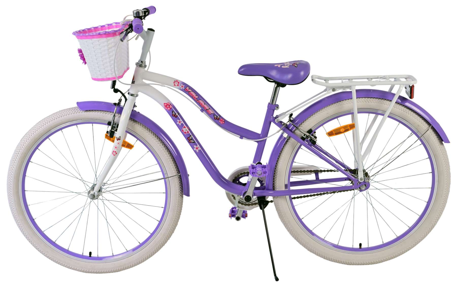 Volare | Meisjes Kinderfiets Lovely, 26 inch, Paars, Twee handremmen - Afbeelding 7