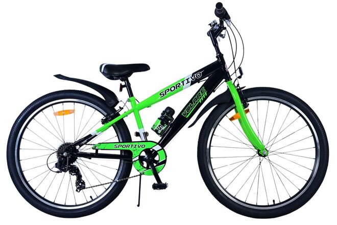 Volare | Jongens Kinderfiets Sportivo, 26 inch, Groen, 7 versnellingen