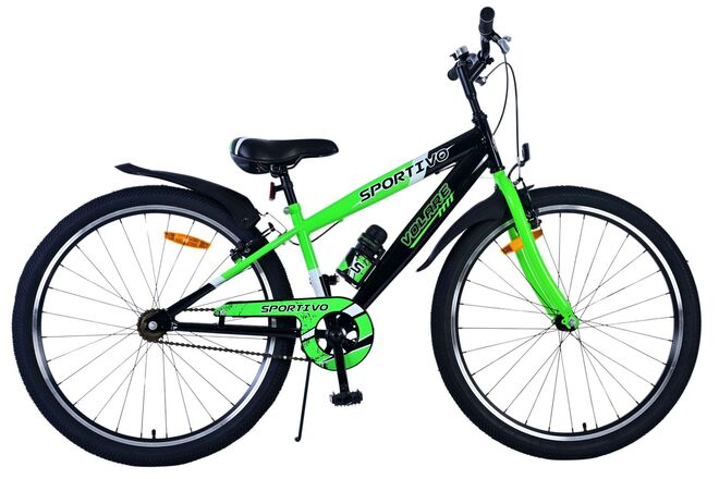 Volare | Jongens Kinderfiets Sportivo, 26 inch, Groen, Twee Handremmen