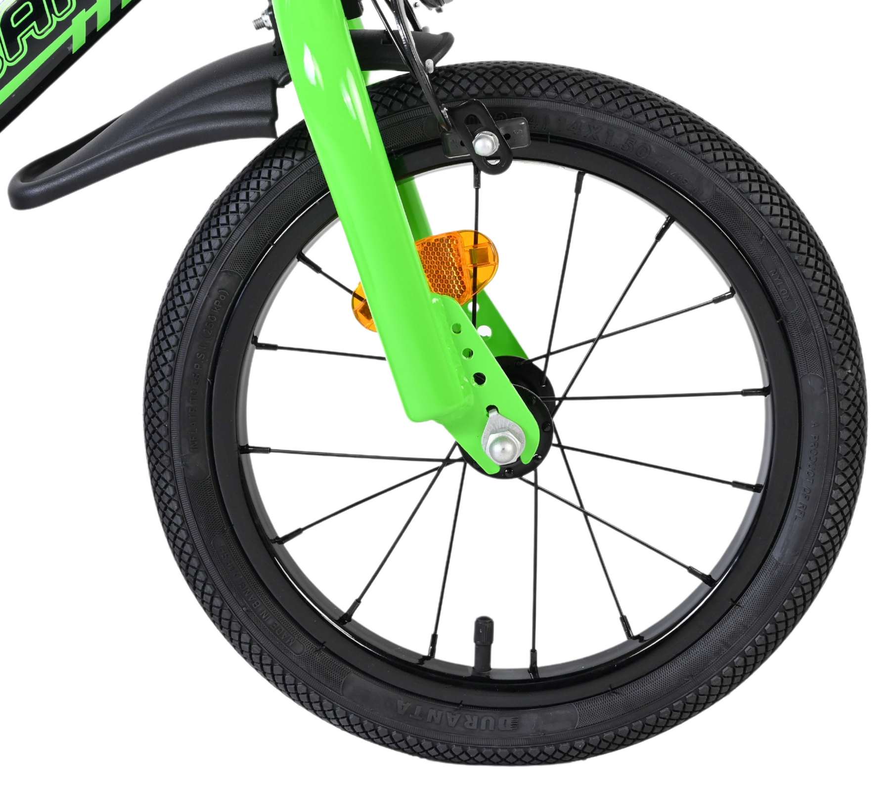 Volare | Jongens Kinderfiets Sportivo, 14 inch, Groen, Twee Handremmen - Afbeelding 3