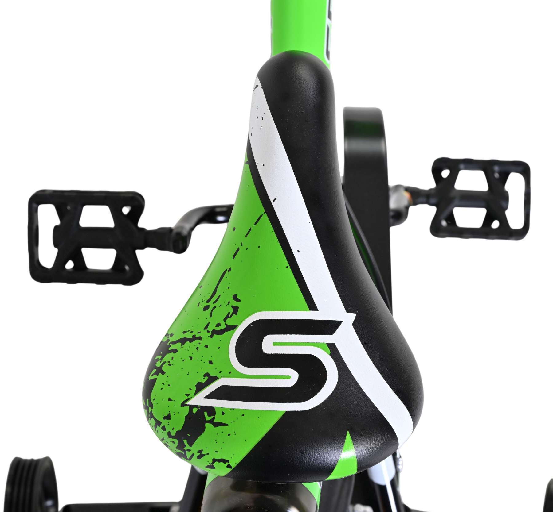Volare | Jongens Kinderfiets Sportivo, 14 inch, Groen, Twee Handremmen - Afbeelding 4