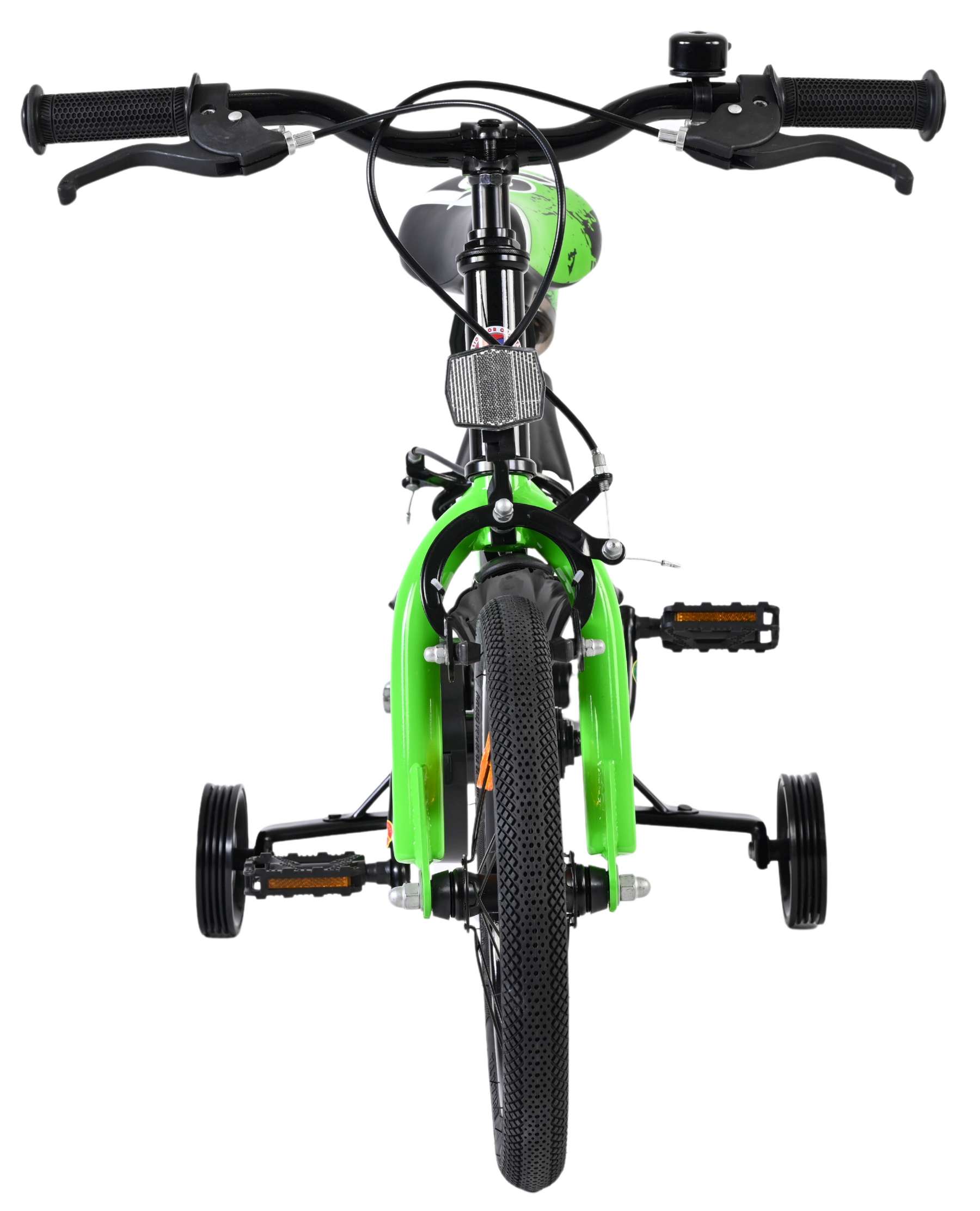 Volare | Jongens Kinderfiets Sportivo, 14 inch, Groen, Twee Handremmen - Afbeelding 6