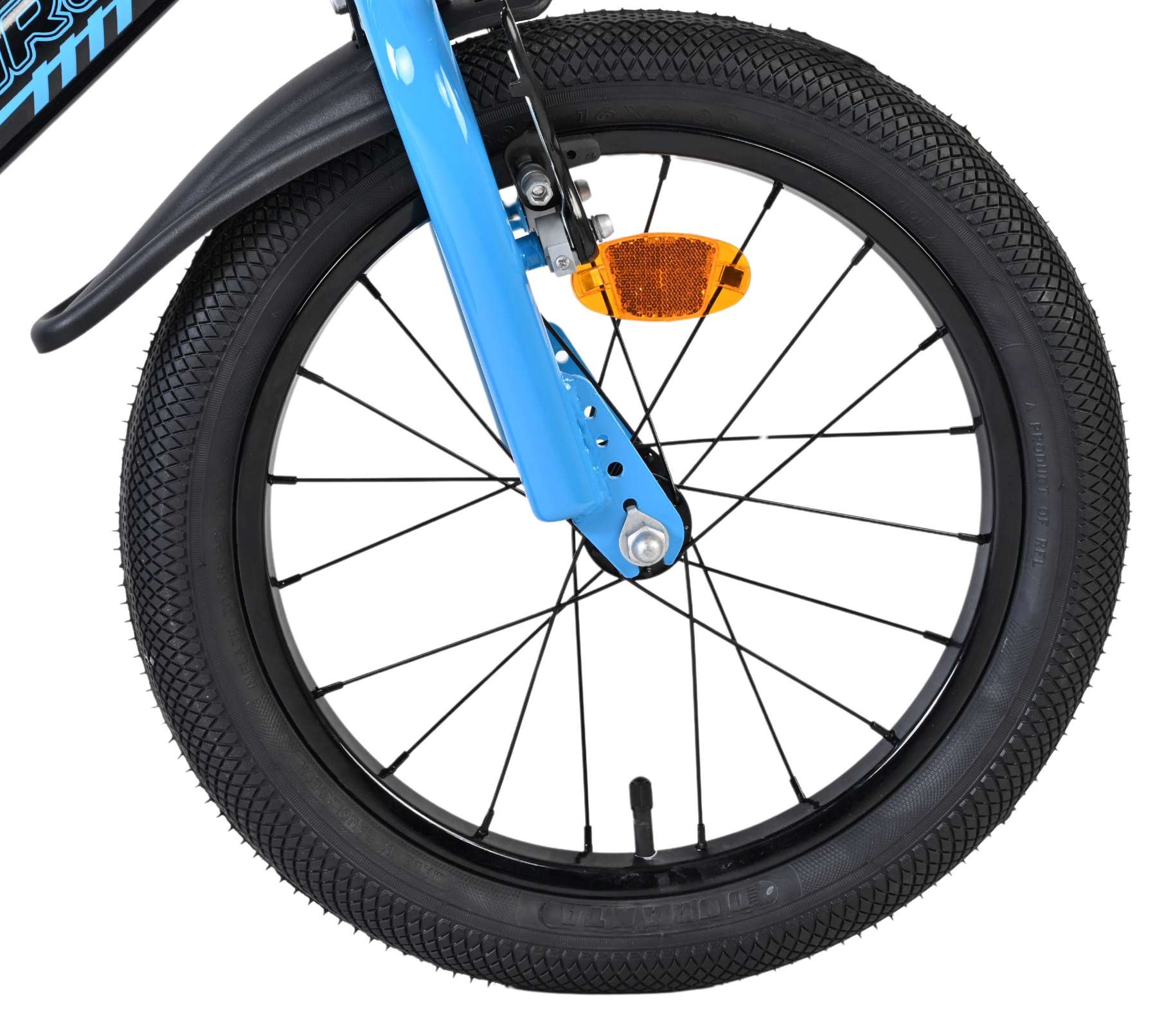 Volare | Jongens Kinderfiets Sportivo, 16 inch, Blauw Zwart, Twee Handremmen - Afbeelding 3