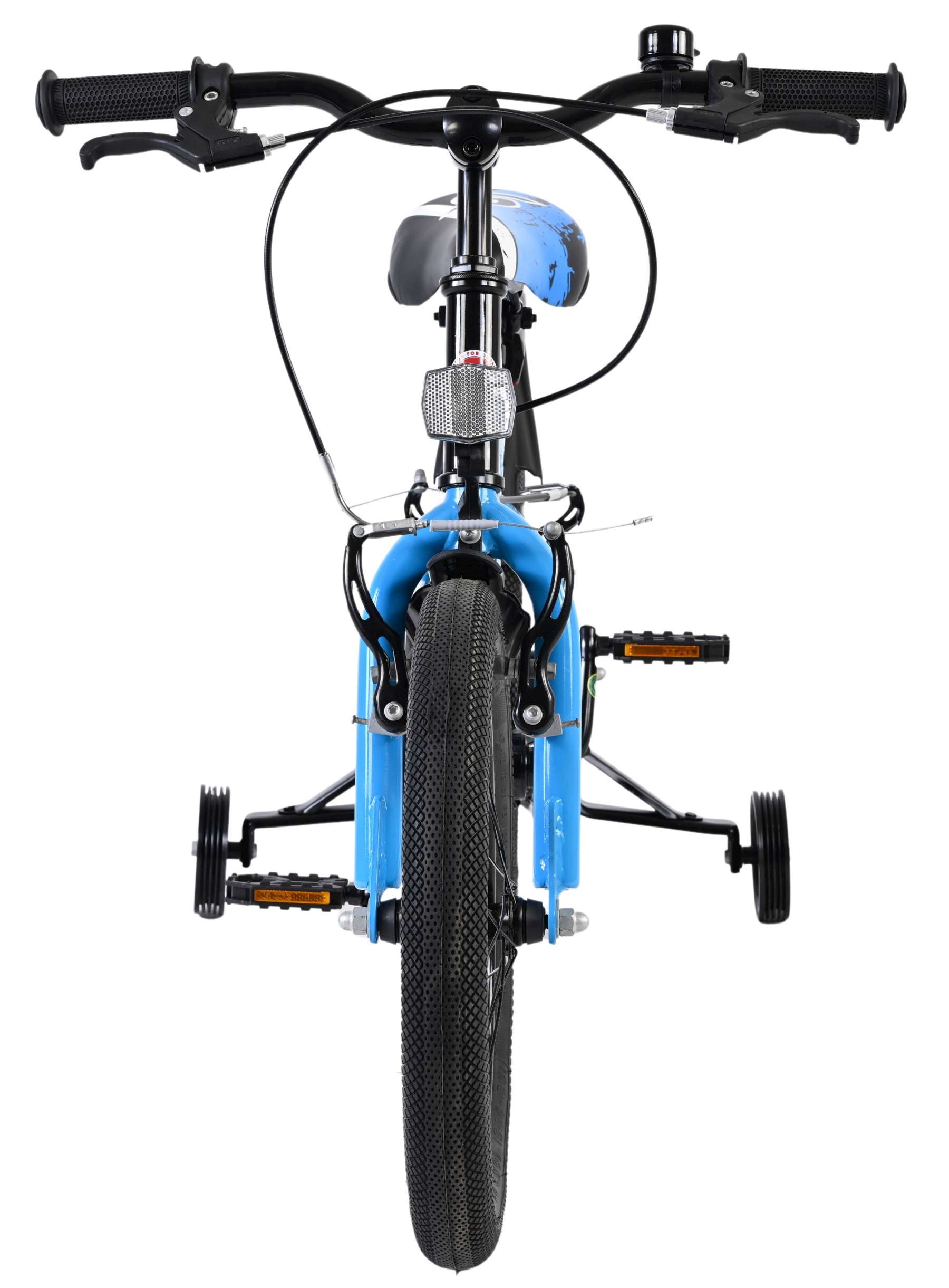 Volare | Jongens Kinderfiets Sportivo, 16 inch, Blauw Zwart, Twee Handremmen - Afbeelding 7