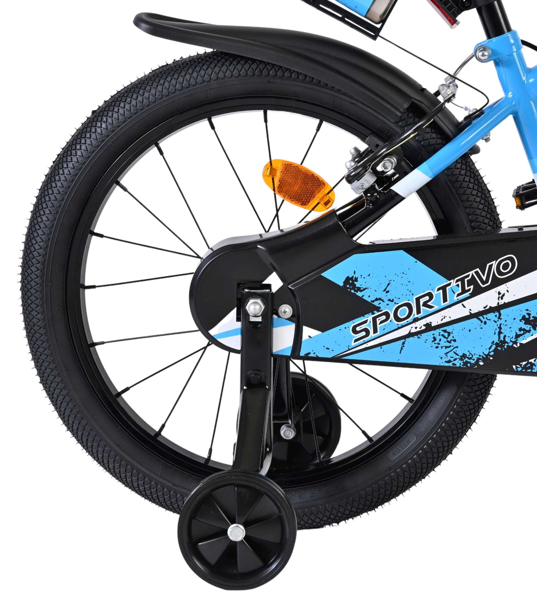Volare | Jongens Kinderfiets Sportivo, 18 inch, Blauw Zwart, Twee Handremmen - Afbeelding 2