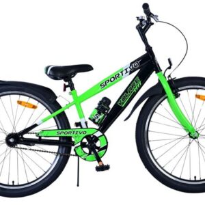 Volare | Jongens Kinderfiets Sportivo, 24 inch, Zwart Groen