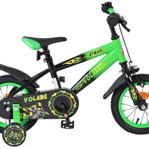 Volare | Jongens Kinderfiets Strike, 12 inch, Zwart Groen