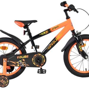Volare | Jongens Kinderfiets Strike, 16 inch, Zwart Oranje