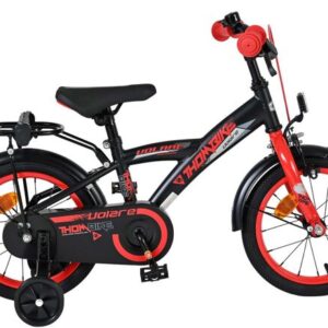 Volare | Jongens Kinderfiets Thombike, 14 inch, Zwart Rood