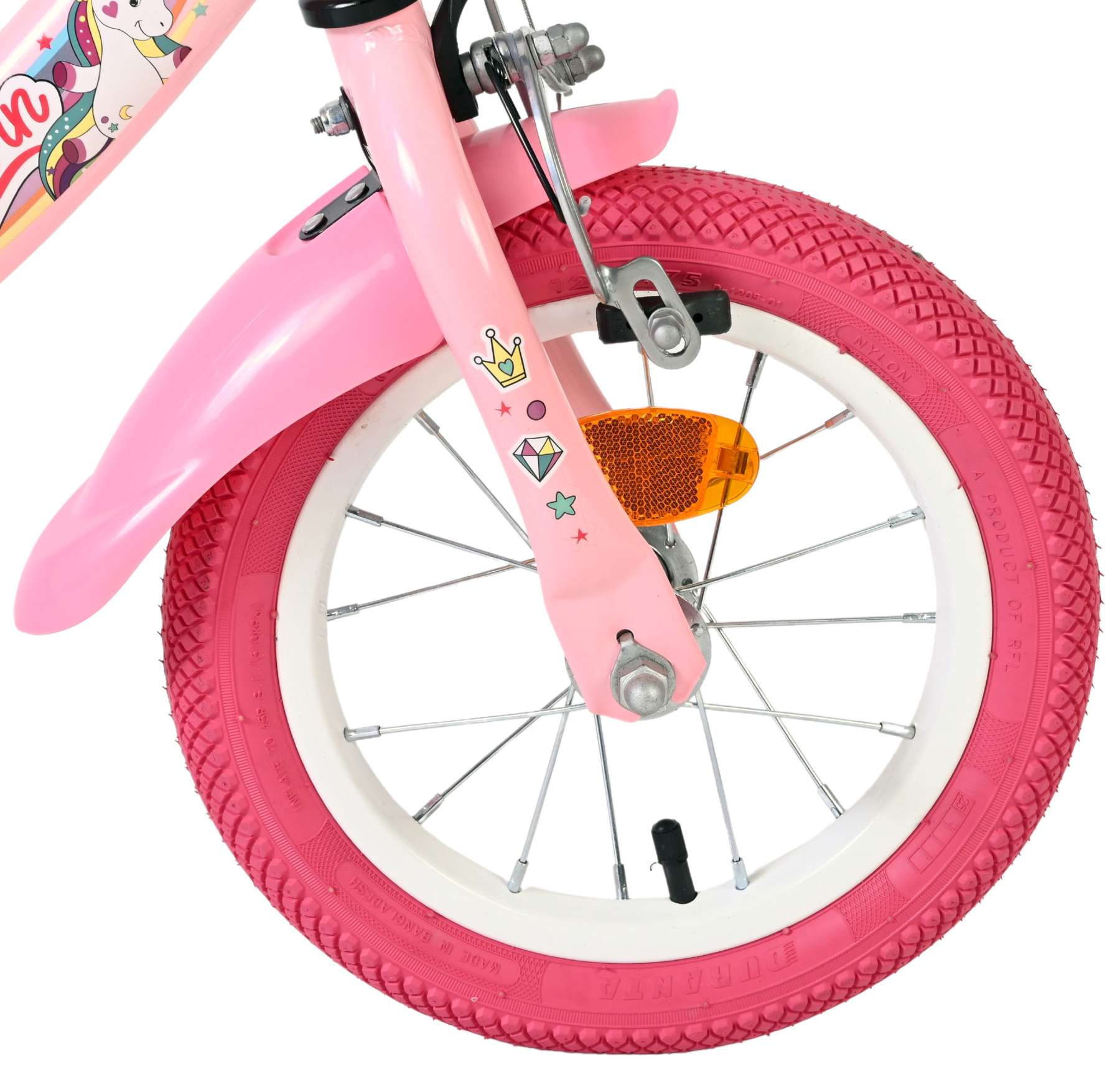 Volare | Meisjes Kinderfiets Unicorn, 12 inch, Roze - Afbeelding 3