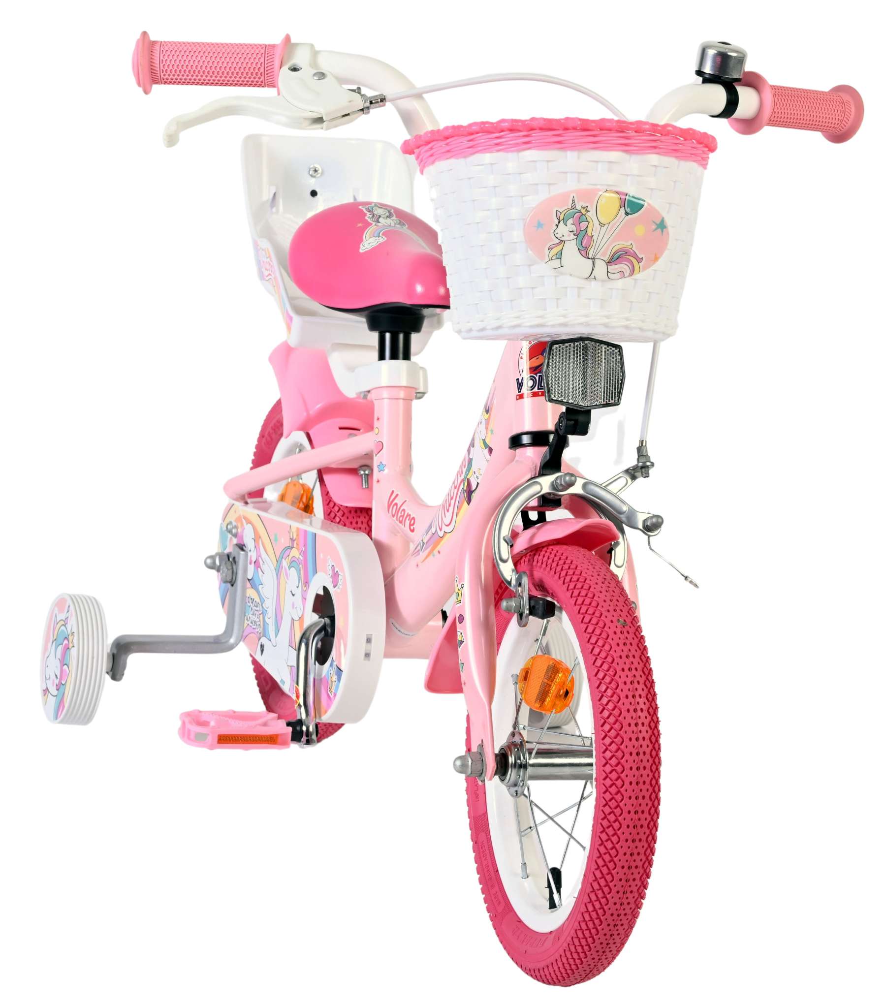 Volare | Meisjes Kinderfiets Unicorn, 12 inch, Roze - Afbeelding 5