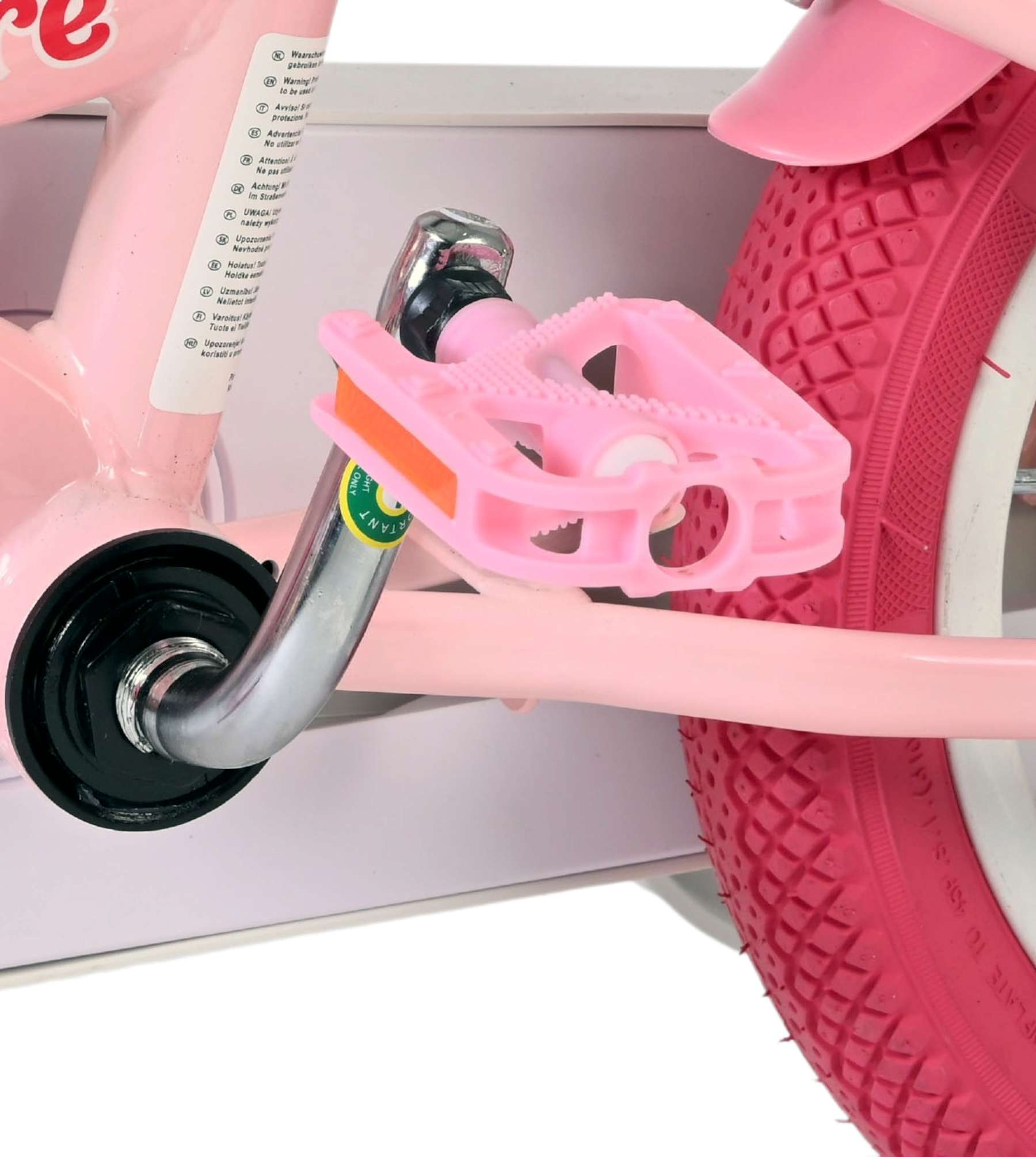 Volare | Meisjes Kinderfiets Unicorn, 12 inch, Roze, Twee handremmen - Afbeelding 9