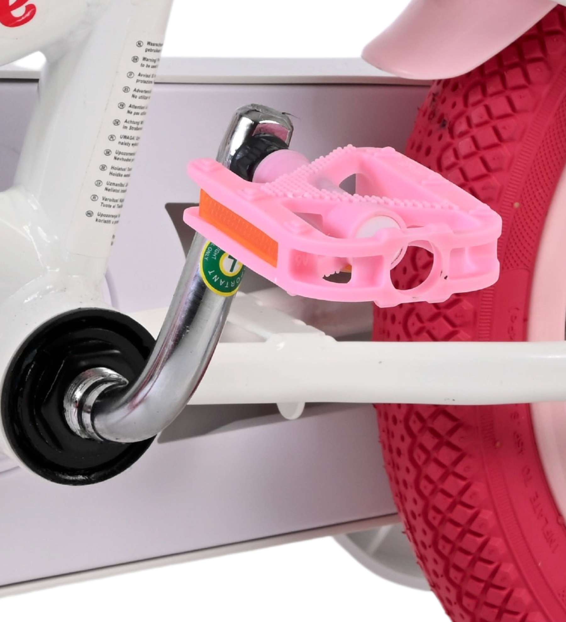 Volare | Meisjes Kinderfiets Unicorn, 12 inch, Wit, Twee handremmen - Afbeelding 9
