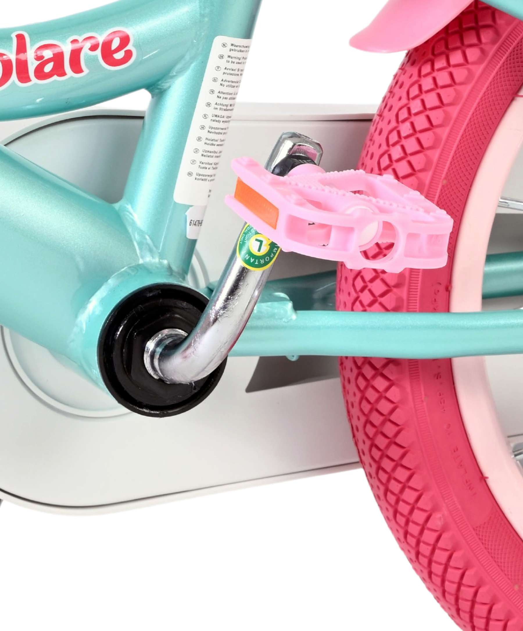 Volare | Meisjes Kinderfiets Unicorn, 14 inch, Groen - Afbeelding 9