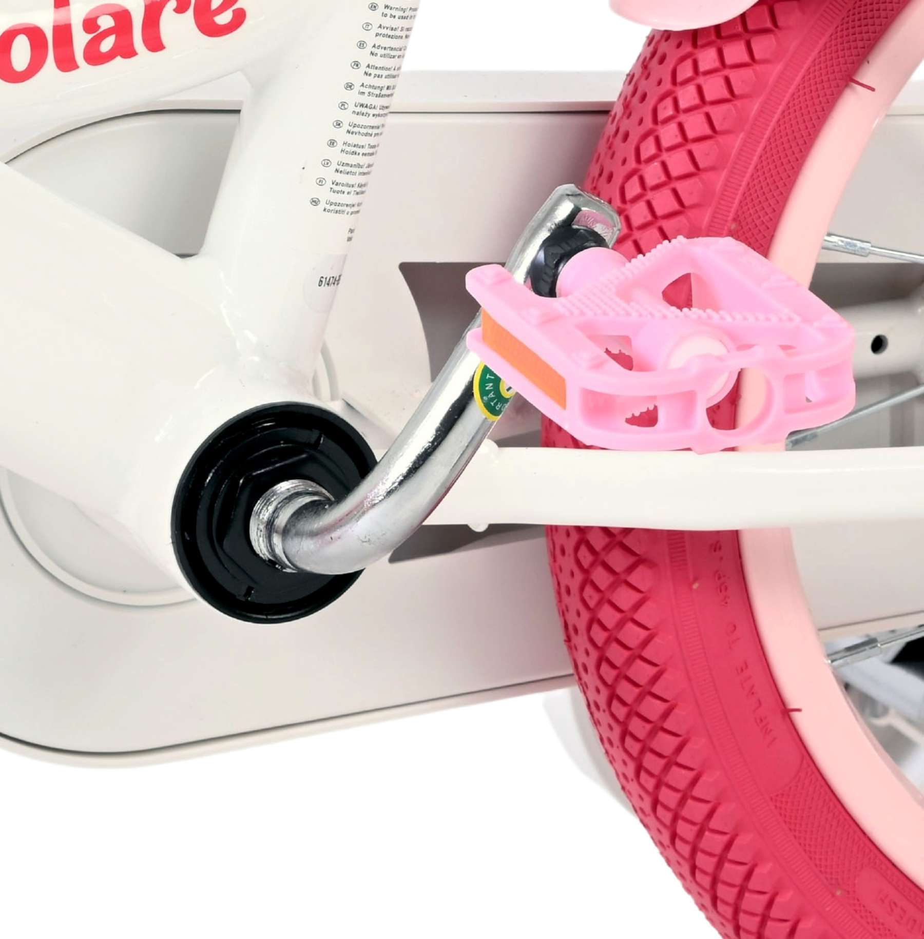 Volare | Meisjes Kinderfiets Unicorn, 14 inch, Wit, Twee Handremmen - Afbeelding 9