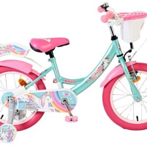 Volare | Meisjes Kinderfiets Unicorn, 16 inch, Groen