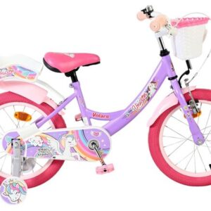 Volare | Meisjes Kinderfiets Unicorn, 16 inch, Paars